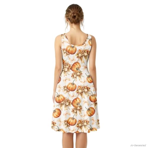 Image of Renewold Women's Sleeveless Tank Dress with Pockets, Casual Scoop Neck A-Line Sundress for Summer, Travel and Vacation