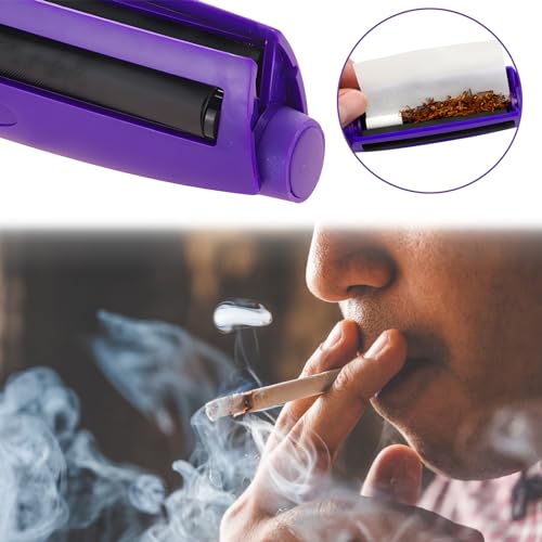 CHmiss 110 mm draagbare handmatige roller voor het rollen van sigaretten, 4 stuks hard plastic voor sigaretten, draaibank, sigaretten, rolmachine, met zwarte hoes - Afbeelding 4