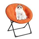 Design surdimensionné ultra-confortable : fauteuil soucoupe extra-large avec revêtement doux et duveteux et dossier incurvé, parfait pour se détendre, lire ou jouer.