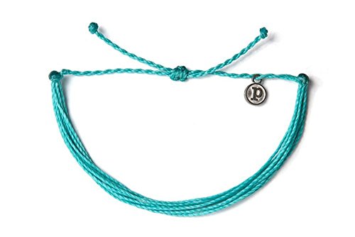 Pura Vida Jewelry Bracelets Solid Bracelet - 100% Waterproof and Handmade w/Coated Charm, Adjustable Band