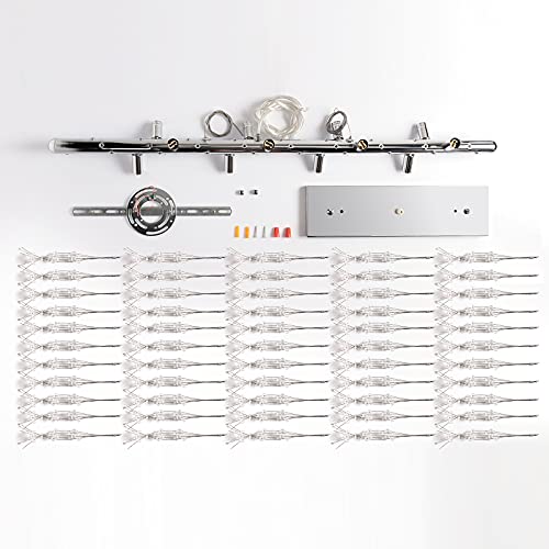Modern Chandeliers Firework, 12-Light Led Crystal Pendant Lighting, Crystal Dandelion Chandelier Stainless Steel Hanging Light Fixture For Kitchen Island Dinner Room Restaurant Bedroom L35.4"(Chrome) #TOP7