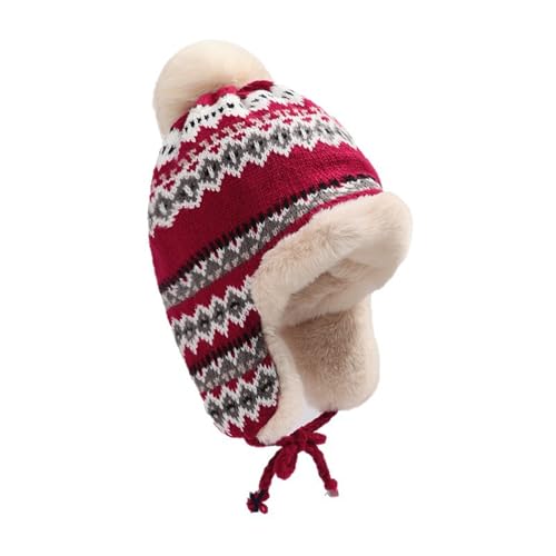 Bonnet à pompon avec cache-oreilles HEYANN pour vos sorties en montagne et promenades d'hiver