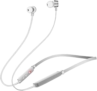 PartyKindom Fones De Ouvido Brancos Fones De Ouvido Graves Fones De Ouvido Esportivos Magnéticos Fones De Ouvido Esportivos Pescoço Usando Fone De Ouvido Tons De Terra Placa Combinada Fones