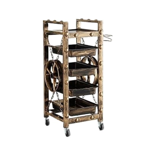 BOGAZY Retro Salonwagen mit 4 Schubladen