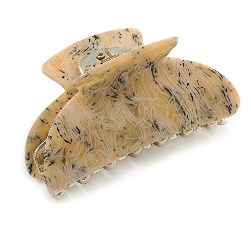 Pinza para el pelo de acrílico mármol dorado accesorio cabello mediano