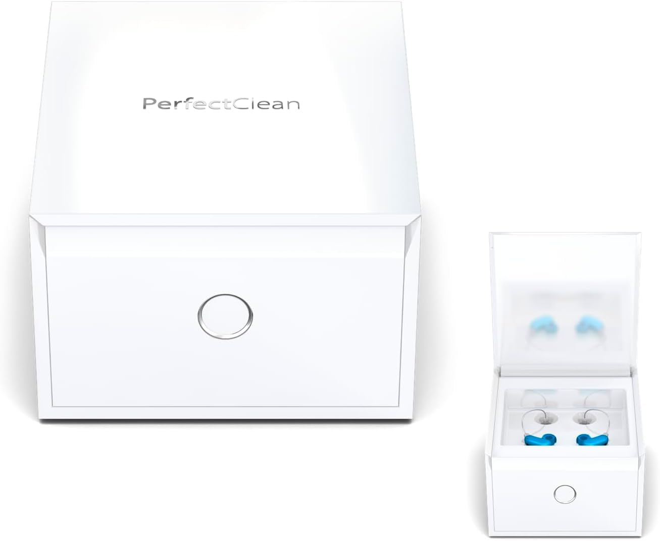 Audinell PerfectClean - Déshumidificateur et nettoyeur pour appareils auditifs - Lampe UV-C - Elimine le cérumen sur les aides auditives - Déshumidification - Recharge inclue