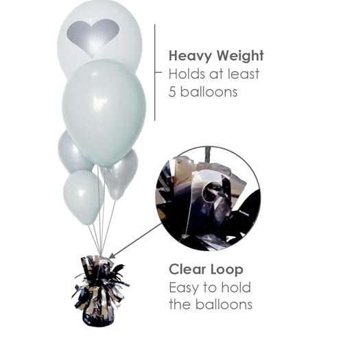 Moretreat balloon weights are perfect for parties, birthdays, weddings. Each pack includes 6PCS durable weights that easily decorate balloons and elevate any celebration. (Black 6pcs) by Moretreat - Used condition - Image 4