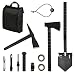 iunio Survival Off-Roading Tool Kit, Folding Shovel, Camping Axe, Multitool, Pickaxe, with Carrying Bag, for Outdoor, Car Emergency (Upgrade Black)