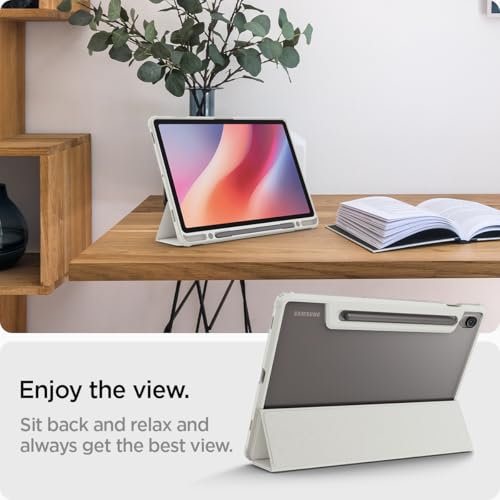 Image of Spigen for Galaxy Tab S10 FE Case (2025), Galaxy Tab S9 Case (2023), Ultra Hybrid Pro Protective Tri-Fold Cover with Transparent Back and S Pen Holder, 10.9 inch, Gray