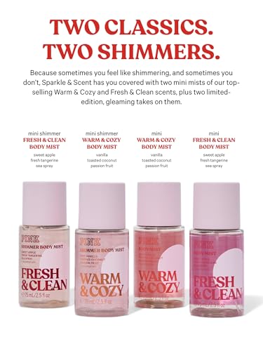 Victoria's Secret PINK 4 Piece Sparkle & Scent Shimmer Fragrance Gift Set, Assorted Scents - Image 3