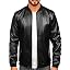 Herren Lederjacke Vintage Look | Bikerjacke Aus Kunstleder | Slim Fit | Motorrad & Freizeit