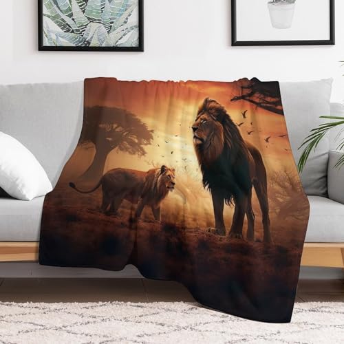 Couverture lion douce et chaude pour apaiser vos soirées