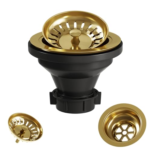 Colador para fregadero cocina 4 in dorado mate miniatura 2