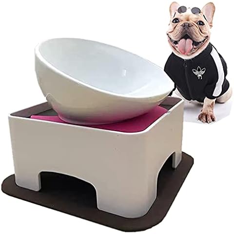 JWPC Bulldog Bowl Ceramic Bowl (Replacement Bowl) (1.5 Cup, White) Cover