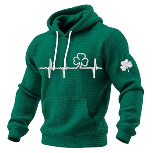 Sweat à capuche en polaire contre le froid avec motif irlandais traditionnel
