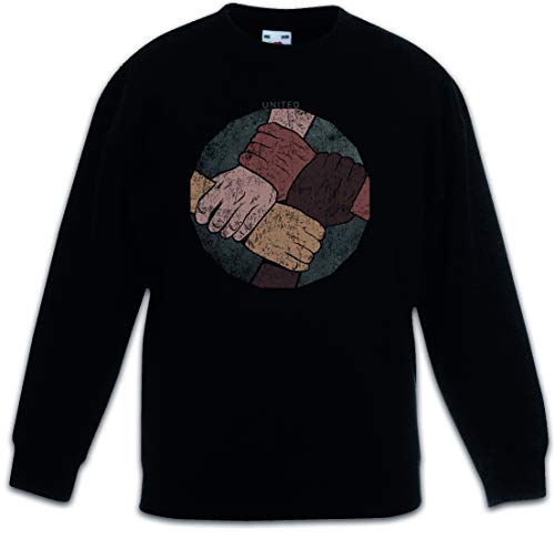 Pullover enfant Urban Backwoods United sweat-shirt noir confortable pour fratrie