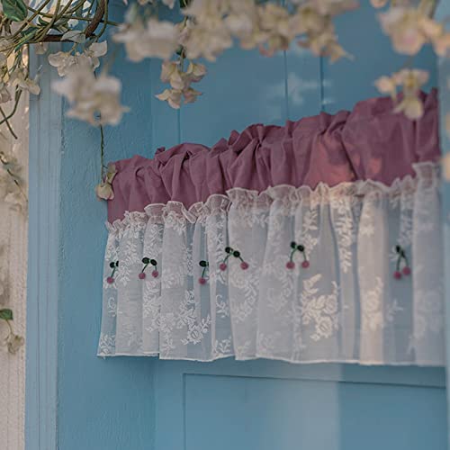 Cortina de ventana corta floral ideal para decorar el dormitorio infantil y el comedor 4