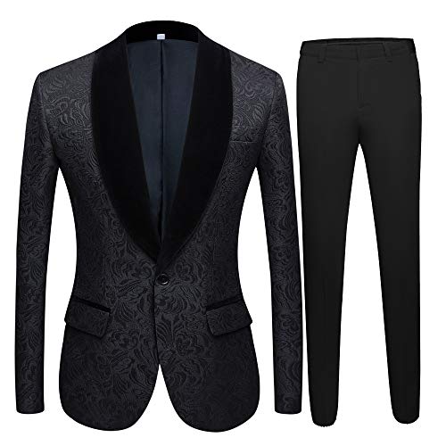 Costumes de mariage en jacquard pour homme élégant et marié moderne