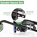 equlup Bike Rear View Glasses, 360 Degree Adjustable Mini Rearview ABS Rear View Glasses Riding Mirror Multi Angle View Glasses Universal Cycling Rearview for Bicycle