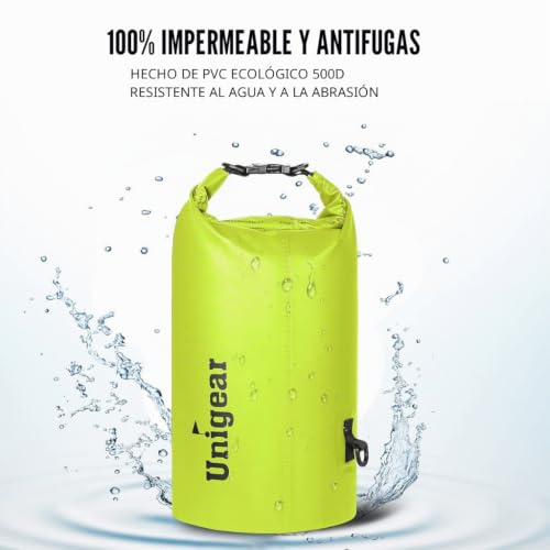 Miniatura 2 de Unigear - Bolsa Impermeable 2 L, 40 L, Seca, Incluye Funda Para Teléfono Móvil, Camping, Playa, Limero, 5 L, Resistente Al Agua