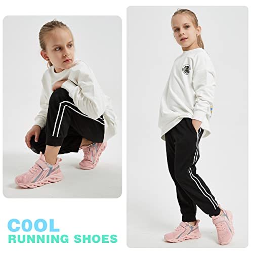 JABASIC Kids Running Shoes Boys Girls Lightweight Breathable Easy Walk Knit Sneakers3