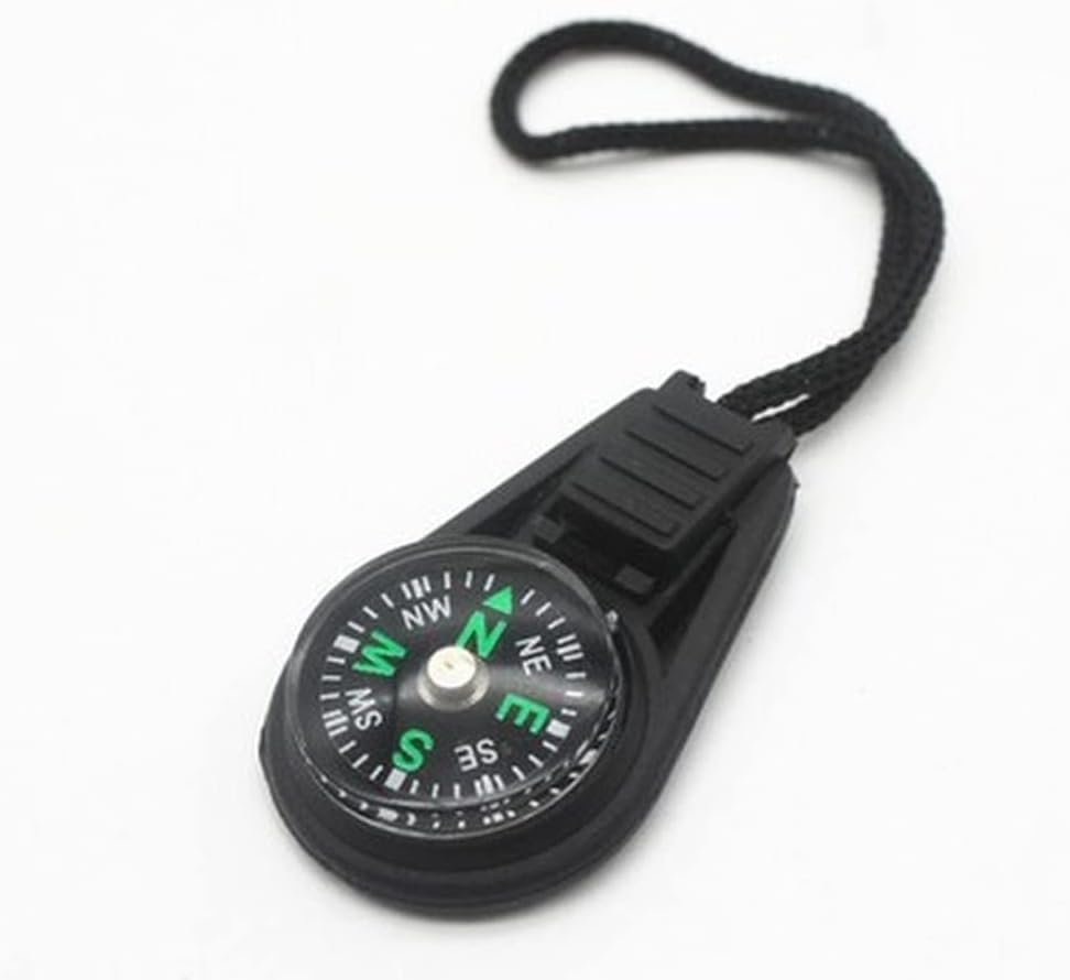 Mini Compass Survival Outdoor Camping Hiking Pocket Navigation Adventure Riding Tools Carabiner Climbing Gear