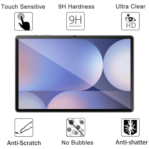 GOZOPO Screen Protector for Samsung Galaxy Tab S9 Plus/ S9 FE Plus/Galaxy Tab S10 Plus 12.4 inch, Scratch Resistant Tempered Glass Film for Galaxy Tab S9+/ S9 FE+/ Tab S10+ 12.4" - Image 2