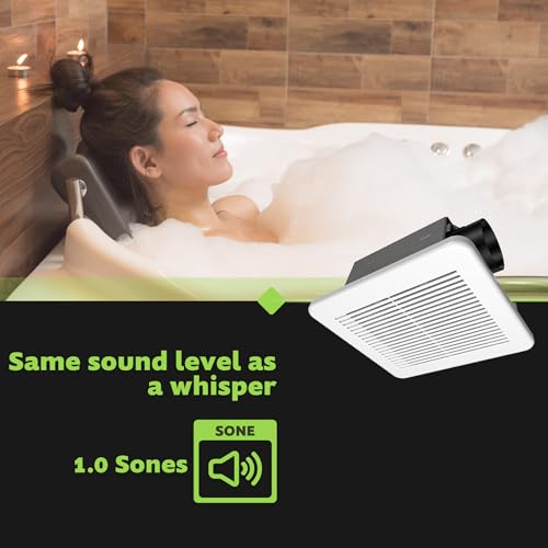 Image of Homewerks 50 CFM 1.0 Sone Bathroom Exhaust Fan, ENERGY STAR, DC Motor