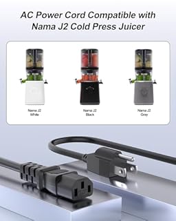 POANES Power Cable for Nama J2 Cold Press Juicer, 3.9FT AC 3 Prong Power Cord