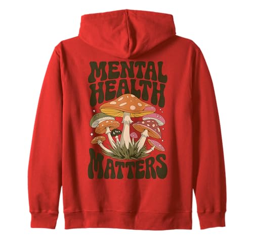 Groovy Mental Health Matters - Mental Health Awareness Month Felpa con Cappuccio