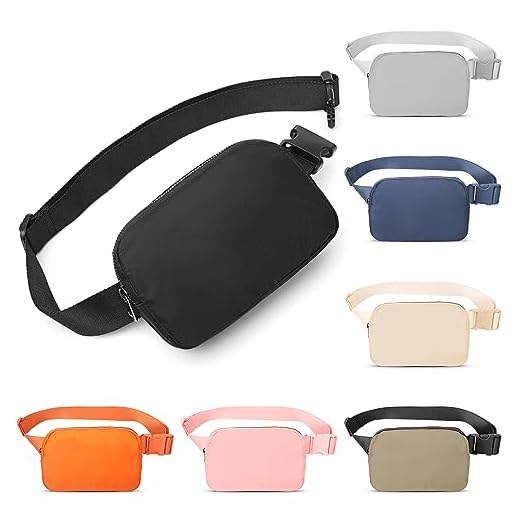 Seadamoo Mini Black Fanny Pack Crossbody Bags for Women and Men, Waterproof Belt Bag with Adjustable Strap for Traveling Running Hiking Cycling.