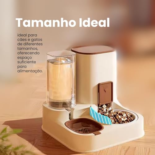 Dispenser Automático Duplo Pet Comedouro para Cães e Gatos Ideal Para Cachorros e Gatos Com Água e R