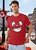 tiorhooe Red T Shirt Men Funky Comedy Face Shirts Mens Funny Graphic Crewneck Short Sleeve Tops (Red2,XXL) #2