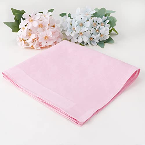 Image of HOULIFE Men's Cotton Handkerchiefs, Solid Color 60S Soft Cotton Hankies for Men Women 6 /12PCS 15.7 inchx15.7 inch