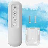 Ceiling Fan Remote Control with Light Dimmer, 3-Speed, Wall Bracket, Compatible with Hunter 99770 99392 99118 99123 99188
