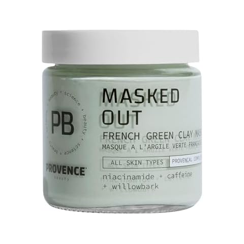 Provence Beauty Masked Out French Green Clay Mask – Clay Mask for Face – Face Mask Clay, Clay Face Mask – Pore Face Mask – Face Mask Skin Care – Skin Care Mask with Deep Cleansing Formula Cover