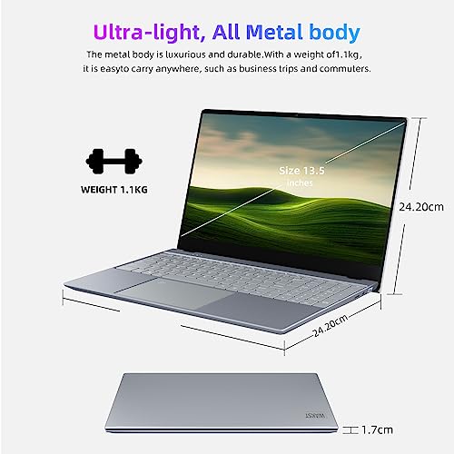 Wakst Windows 11 Laptop, 15.6 Inch Intel N5095 2.9 Ghz Quad Core 16Gb Ram 256G Ssd, Fhd 1920 * 1080 Ips Display, Thin & Light Notebook, Backlit Keyboard, Finger Print, Usb3.0, Mhdmi, All-Metal Body #TOP7