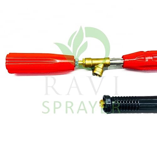 RAVI SPRAYER®High Water Pressure Sprayer Long Range Adjustable HandheldHose Nozzles 45cm Length Spray Gun With Water Flow Adjustment Handle For Agriculture And Gardening Hand Held Sprayer