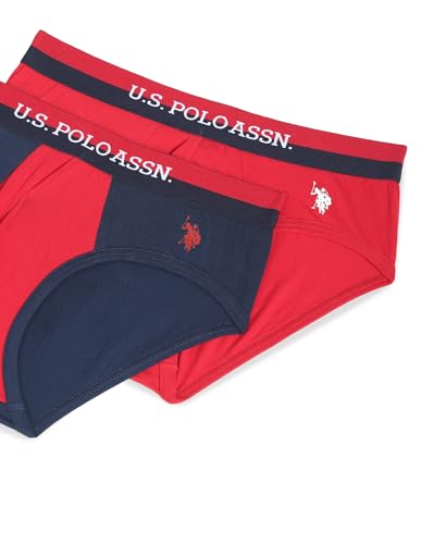 Image of U.S. Polo ASSN. Mens OEB02 Elasticized Waist Underwear Briefs - Pack of 2