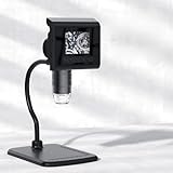 Écran HD : ce microscope numérique LCD dispose d'un écran LCD couleur de 2,4 pouces avec une résolution de 1920 x 1080p et l'angle de l'écran peut être ajusté librement pour vous offrir une vue claire et détaillée de vos observations.