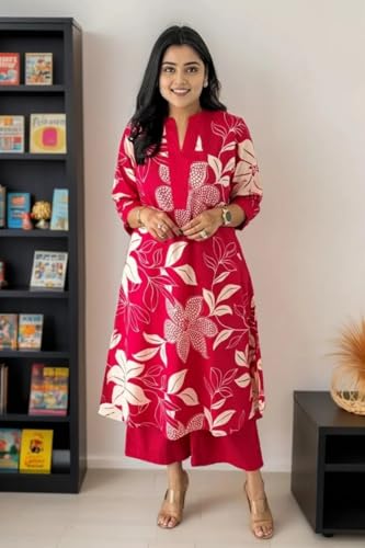 Image of Fashion Basket Wedani Cotton Printed Kurta Set for Women
