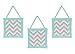 Turquoise and Gray Chevron Zig Zag Wall Hanging Accessories by Sweet Jojo Designs