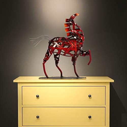 Tooarts Metal Horse Sculpture Animal Gifts Ornament Crafts Home Living Room Office Decorations Gift