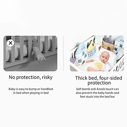 Bumper Pads For Baby Crib,Cotton Soft Crib Bumper Liner For Girls Boys Infants Babies - Breathable I