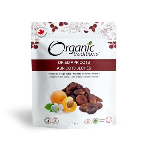 Organic Traditions Dried Organic, Apricots, 8 Ounce