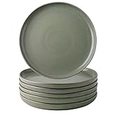 AmorArc Ceramic Dinner Plates Set of 6, Wavy Rim 10.5 Inch Stoneware Dish Set,...