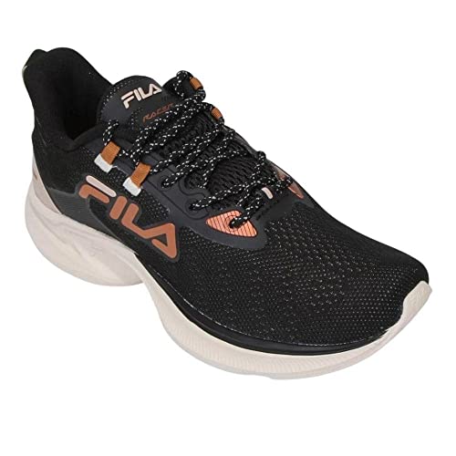 Tenis Fila Racer For All, Feminino, Preto/Cobre/Bege, 36