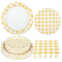 150PCS Yellow Gingham