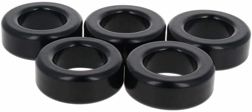 Bettomshin 15 Ferrite Rings Toroid Core Iron Ferrite Powder Inductor 24.1 x 40 x 14.5 mm Black