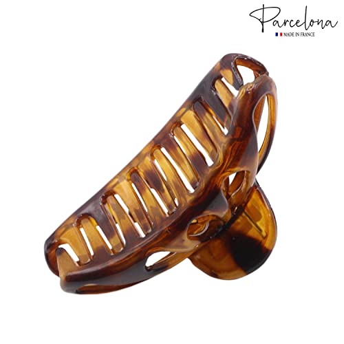 Parcelona French Light Tortoise Shell Brown Rain Drop Small 2 3/4 Inches Jaw Hair Claw Clip #TOP3